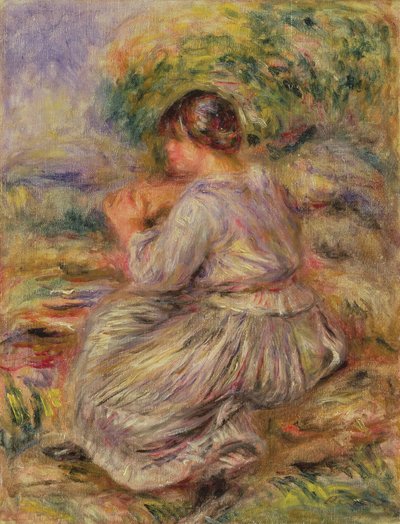Mädchen in Landschaft, ca. 1914 von Pierre Auguste Renoir